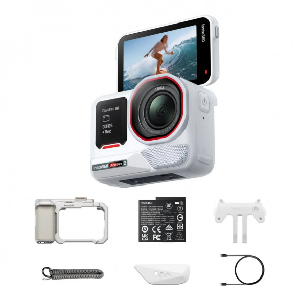 Экшн-камера Insta360 Ace Pro 2 Single Battery Xplorer Bundle, Arctic White в Красноярске