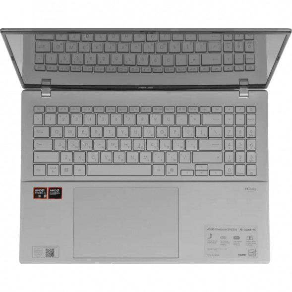 Ноутбук ASUS VivoBook S16 M3607KA-SH131 (16&amp;quot;, OLED, AMD Ryzen AI 5 330 2ГГц, 4 ядра, 16ГБ DDR5, 512ГБ SSD, AMD Radeon 820M, без ОС), серебристый в Красноярске