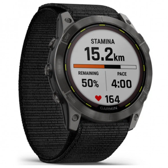 Умные часы Garmin Enduro 2 угольно-серый DLC титановый с нейлоновым ремешком UltraFit 010-02754-01 в Красноярске